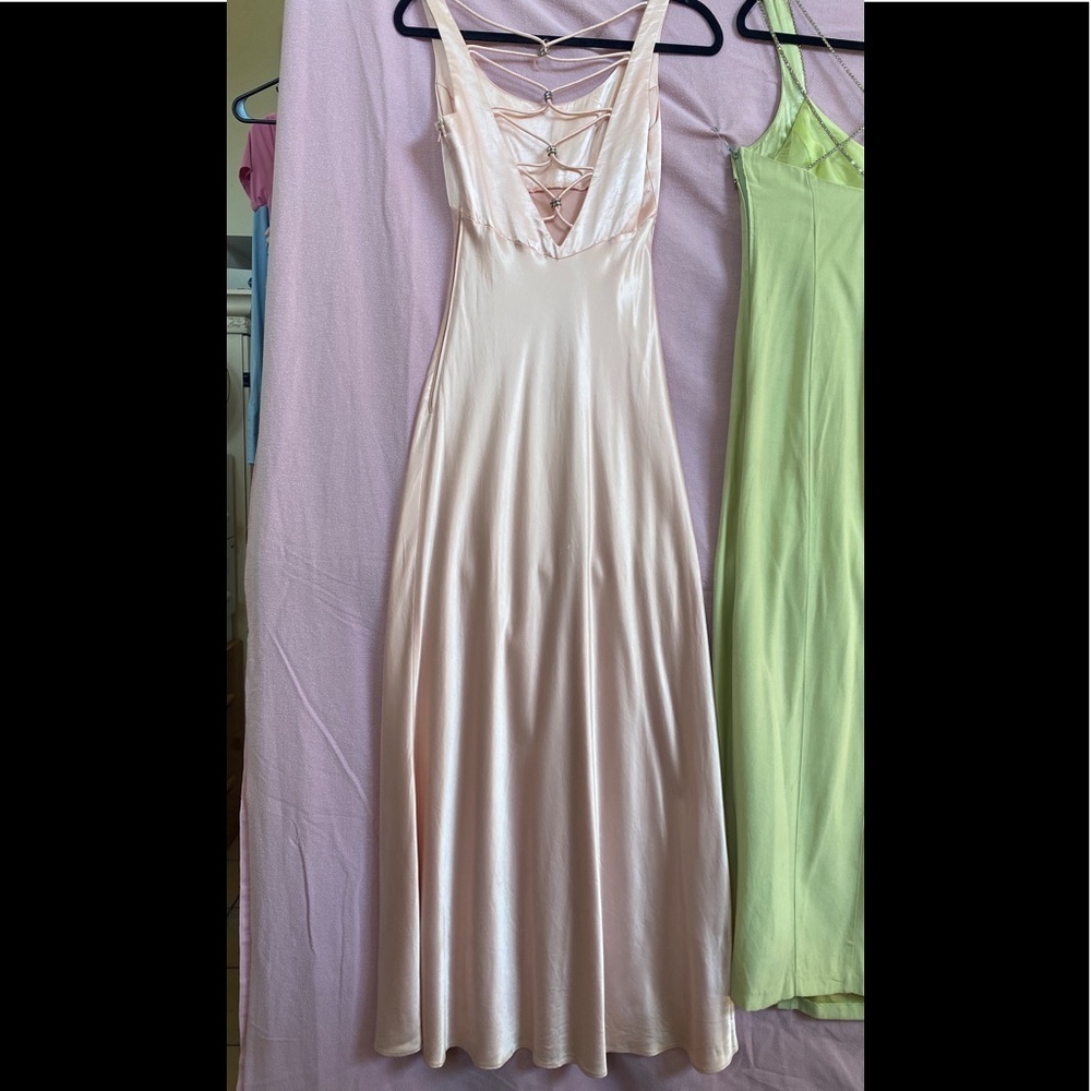 Pink Satin Formal Dress - Picture 8 of 14